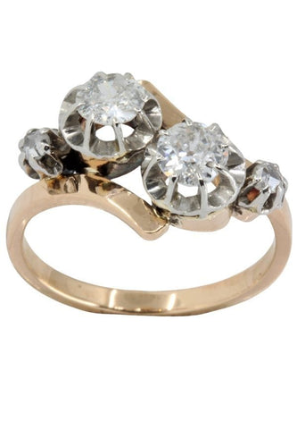Bague TOI ET MOI ANCIEN 58 Facettes 043421