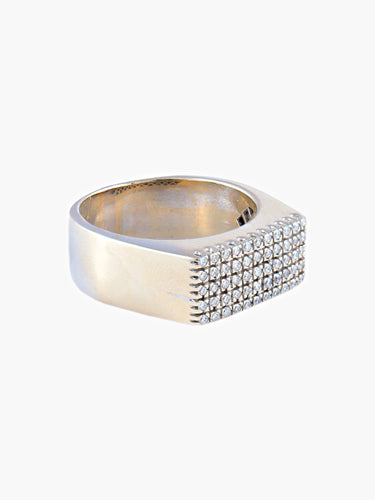 Bague Bague or Gris Diamants 58 Facettes
