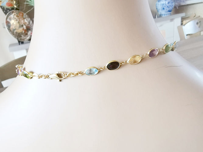 Collier Collier Ras du cou Pierres fines Or Jaune 58 Facettes AA 1535