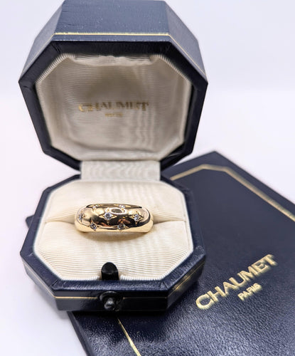 Bague CHAUMET - bague jonc étoile or diamants 58 Facettes