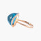 Bague 51 Bague Topaze bleue Diamants 58 Facettes