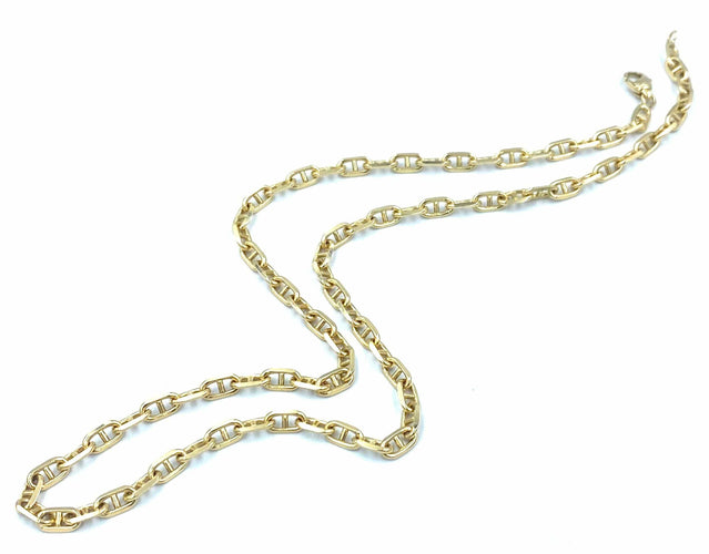 Collier Collier or jaune maille forçat limée 58 Facettes
