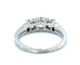 Bague Bague trilogie or blanc 18k et diamants 58 Facettes