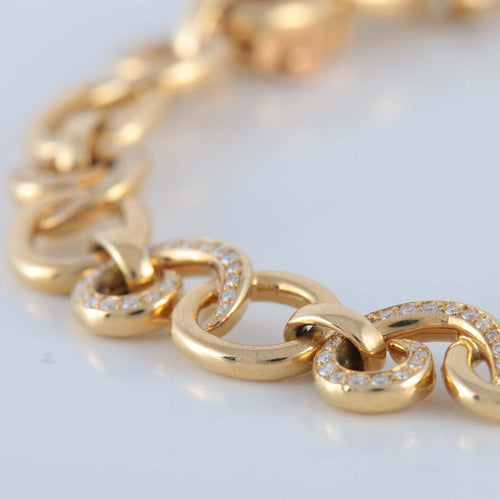 Bracelet MELLERIO - Bracelet en or jaune, diamants 58 Facettes