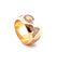 Bague Alliance Bvlgari monogramme diamants, or jaune 18 carats 58 Facettes