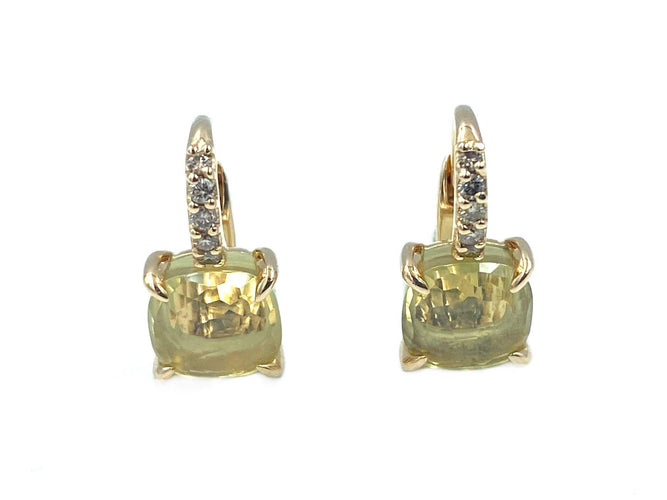 Boucles d'oreilles POMELLATO. Boucles d’oreilles "Lola" or rose, quartz et diamants 58 Facettes