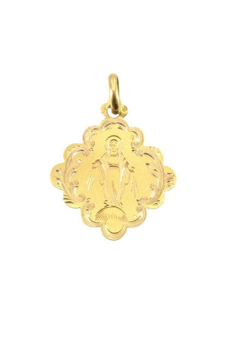 Pendentif MÉDAILLE VIERGE ANCIENNE 58 Facettes 042101