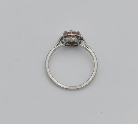 Bague Bague solitaire Platine et Diamant de synthèse rose 58 Facettes