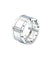 Bague 54 Cartier. Collection Tank Française, bague or blanc 58 Facettes