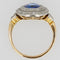 Bague 53 Bague saphir et diamants double rang ancienne 58 Facettes 21-151-53