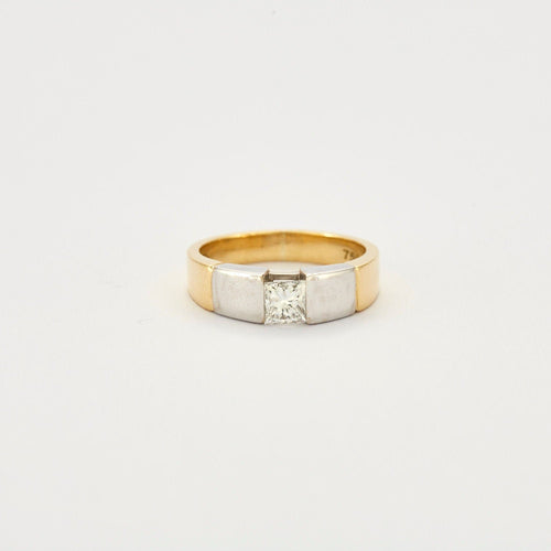 Bague 55.5 Bague Jonc Diamant princesse 0.77ct 58 Facettes 230469