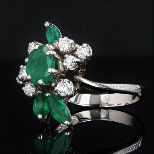 Bague 50 Bague vintage émeraudes et diamants 58 Facettes 16-052-50-1