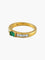 Bague 55.5 Bague Jonc Or Jaune Emeraude Diamants 58 Facettes R1672