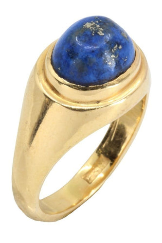 Bague BAGUE JONC ANCIENNE LAPIS LAZULI 58 Facettes 051101