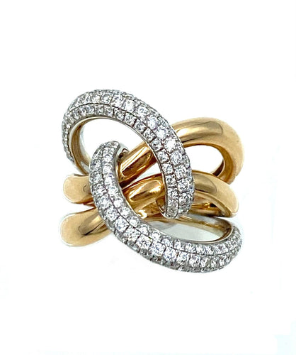 Bague Verdi. Bague 2 ors et diamants 58 Facettes
