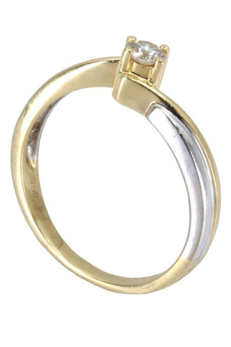 Bague 53 SOLITAIRE MODERNE DIAMANT 0.15 CARAT 58 Facettes 055891