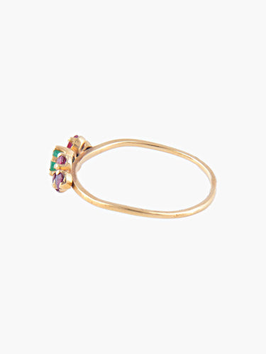 Bague Bague Emeraude Grenats 58 Facettes