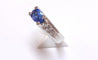 Bague 57 Bague or blanc saphir et diamants 58 Facettes DV.Bag.Saph.Dt