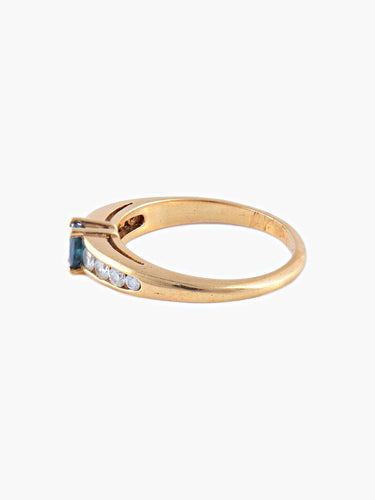 Bague Bague Or Jaune Saphir Diamants 58 Facettes
