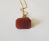 Pendentif Collection - chaine et pendentif sceau, or argent et rubis 58 Facettes
