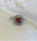 Bague Bague or blanc 18ct saphir orange & diamant 58 Facettes CEY2