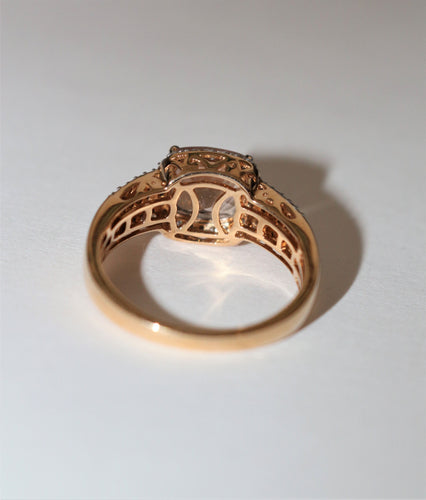 Bague Bague or rose et morganite 58 Facettes 470
