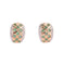 Bague 54 Parure Bague et boucles d’oreilles motif treillis diamants et émeraudes 58 Facettes