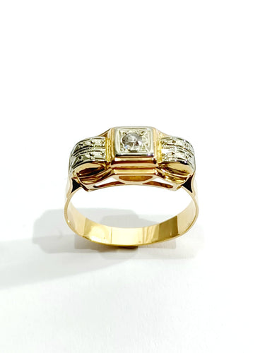 Bague 54 Bague Tank Or Diamants 58 Facettes 3142/1