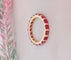 Bague Alliance Américaine Rubis Or Jaune 58 Facettes AB 1071