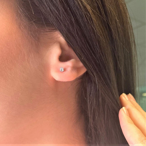 Boucles d'oreilles Puces d'Oreilles Diamants Or 58 Facettes 20400000686