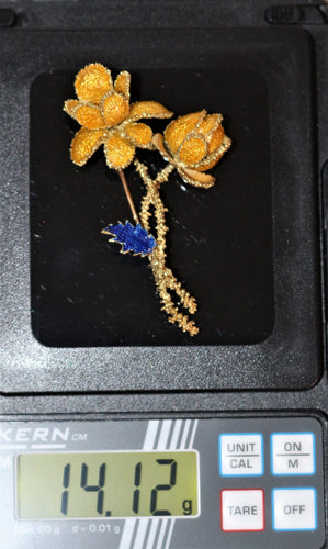 Broche Broche Fleurs émail 58 Facettes 485