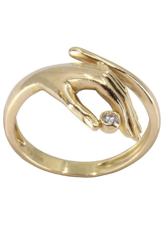 Bague BAGUE MODERNE MAIN DIAMANT 58 Facettes 064581