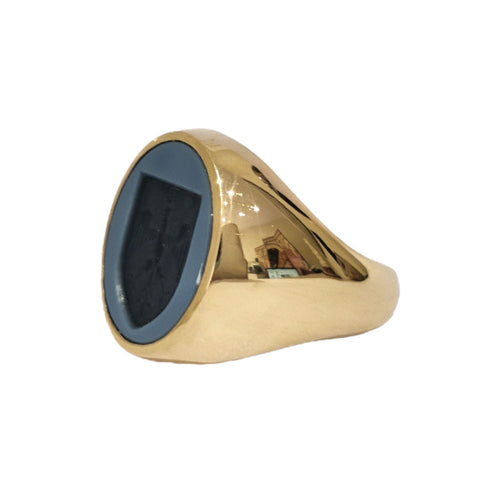 Bague 52 Chevalière armoriée or jaune 58 Facettes 1-1166/2