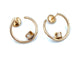 Boucles d'oreilles DINH VAN. Collection Cube Diamants, créoles en or rose 18K et diamants 58 Facettes