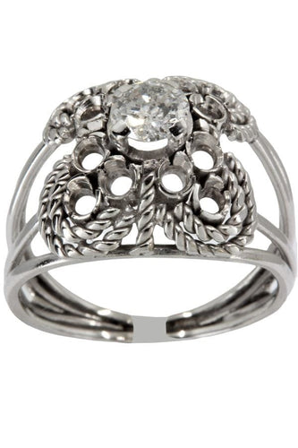 Bague BAGUE DIAMANT ANNÉES 50' 58 Facettes 043351