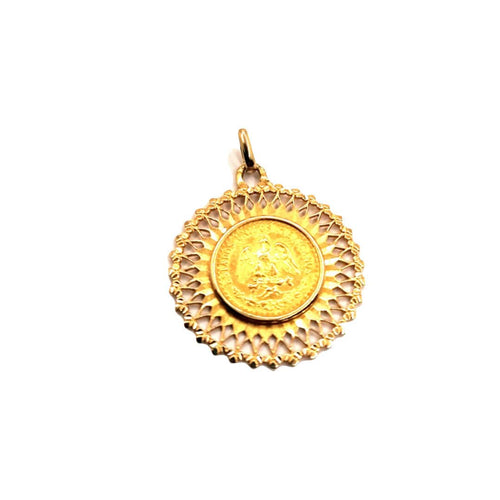 Pendentif PENDENTIF PIÈCE DOS PESOS OR JAUNE 58 Facettes 3783