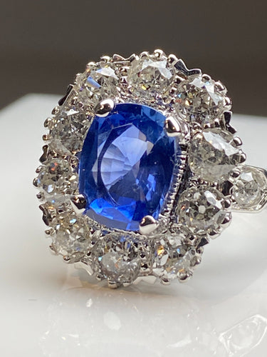 Bague Bague Marguerite en or saphir et diamants 58 Facettes