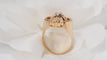 Bague Bague Tank en or rose et diamant taille ancienne 0,12ct 58 Facettes 27639