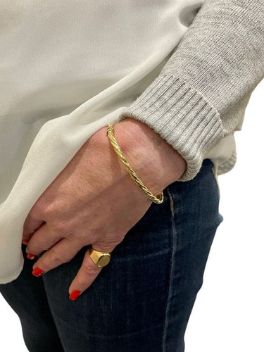 Bracelet BRACELET JONC OUVRANT TORSADÉ 58 Facettes 048261