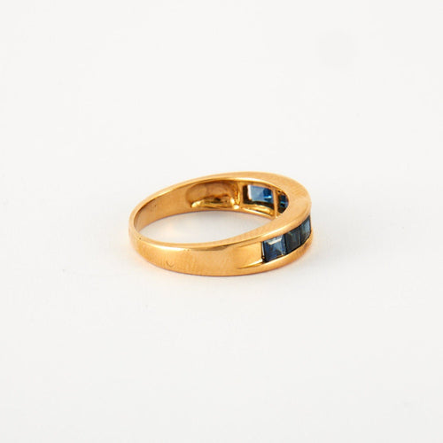 Bague 50.5 Bague en Or jaune & saphirs 58 Facettes