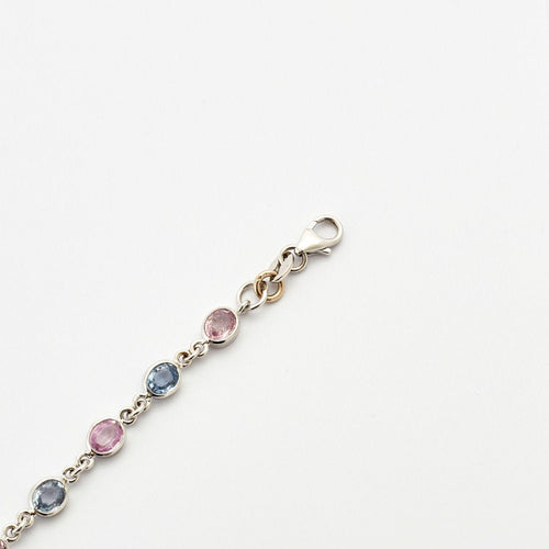 Bracelet Bracelet Saphirs bleus et roses 58 Facettes