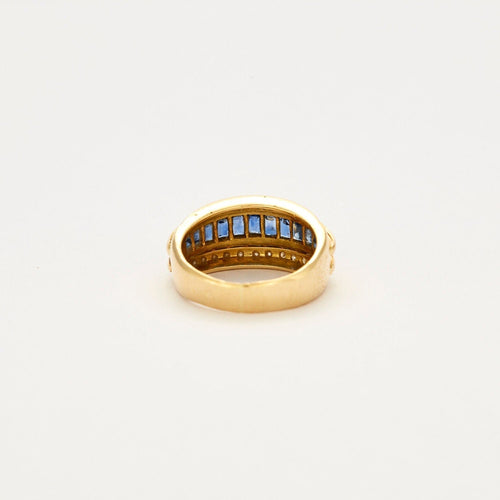 Bague 52 Bague bandeau Saphirs Diamants 58 Facettes