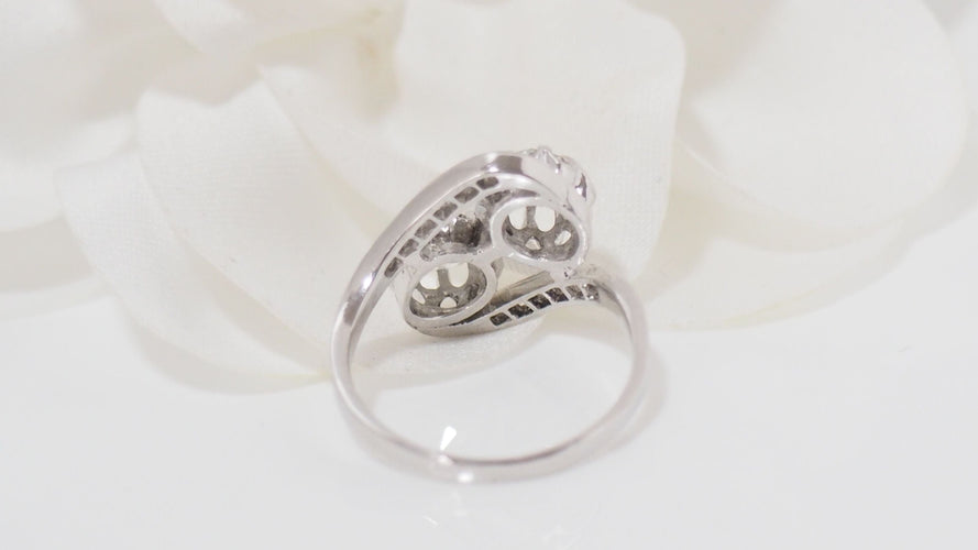 Bague Bague Toi & Moi en platine et diamants 58 Facettes 31762