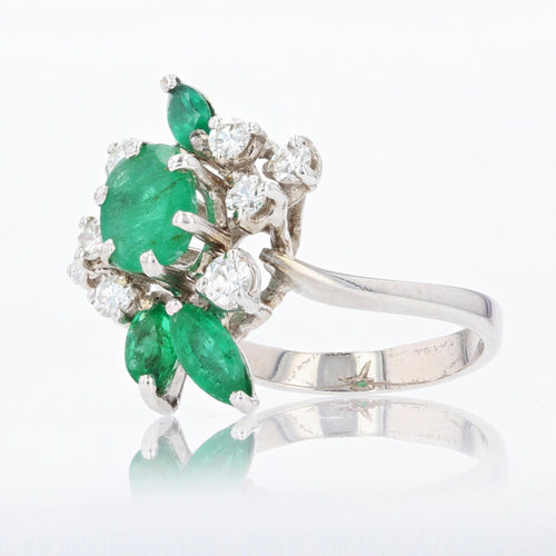 Bague 50 Bague vintage émeraudes et diamants 58 Facettes 16-052-50-1