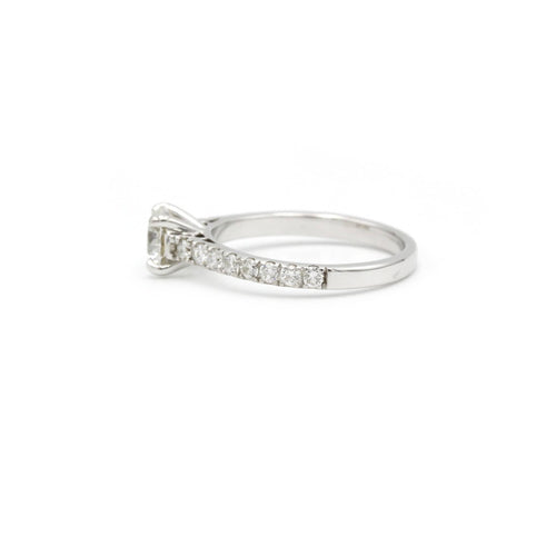 Bague Bague Solitaire accompagné 0,96 carat 58 Facettes 230287R