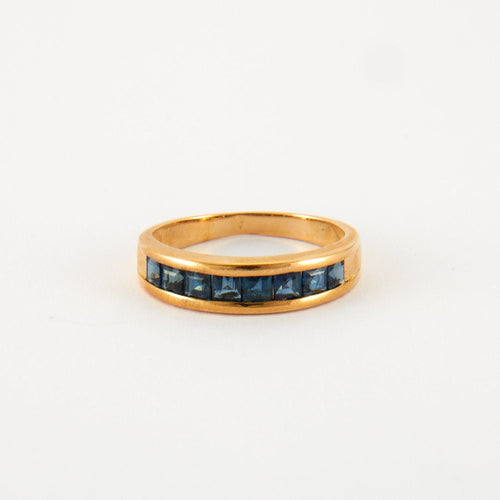 Bague 50.5 Bague en Or jaune & saphirs 58 Facettes
