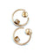 Boucles d'oreilles DINH VAN. Collection Cube Diamants, créoles en or rose 18K et diamants 58 Facettes