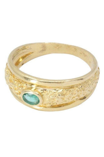 Bague 54 BAGUE JONC ÉMERAUDE 58 Facettes 065491