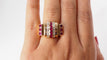 Bague Bague Tank en or rose, diamants et rubis 58 Facettes 27017