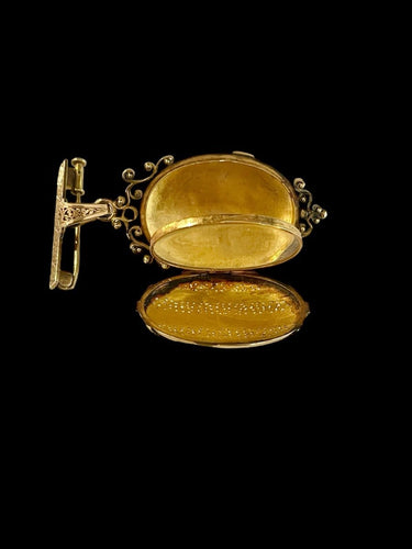 Broche Broche Médaillon Or Turquoises Napoléon III 58 Facettes 1157436